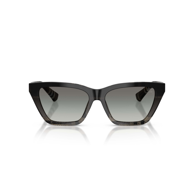 Burberry BE 4468 Col.4200/11 Cal.54: occhiale da sole, calibro 54, colore 4200/11. Materiale/finitura celluloide con motivo a quadri grigio, colore principale grigio, lenti grigie sfumate.