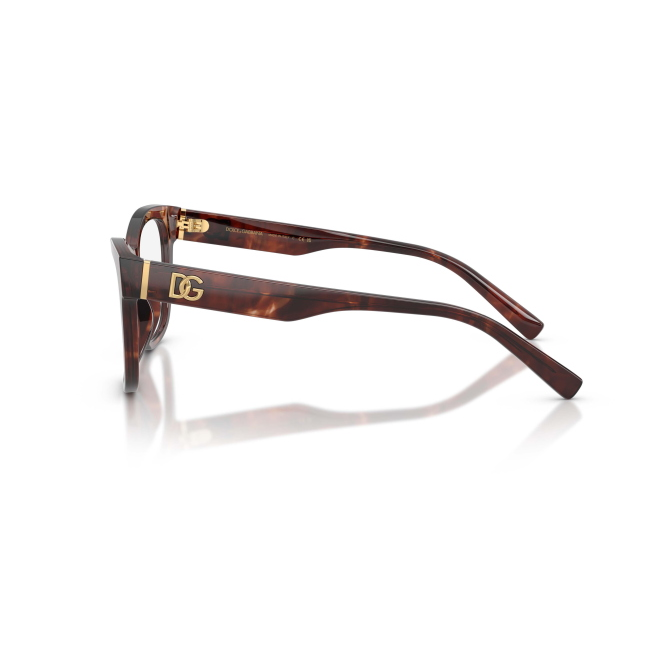Dolce & Gabbana DG 3430 col. 3222 è una montatura da vista da donna in acetato tartarugato rosso, dalla forma squadrata e calibro 55.