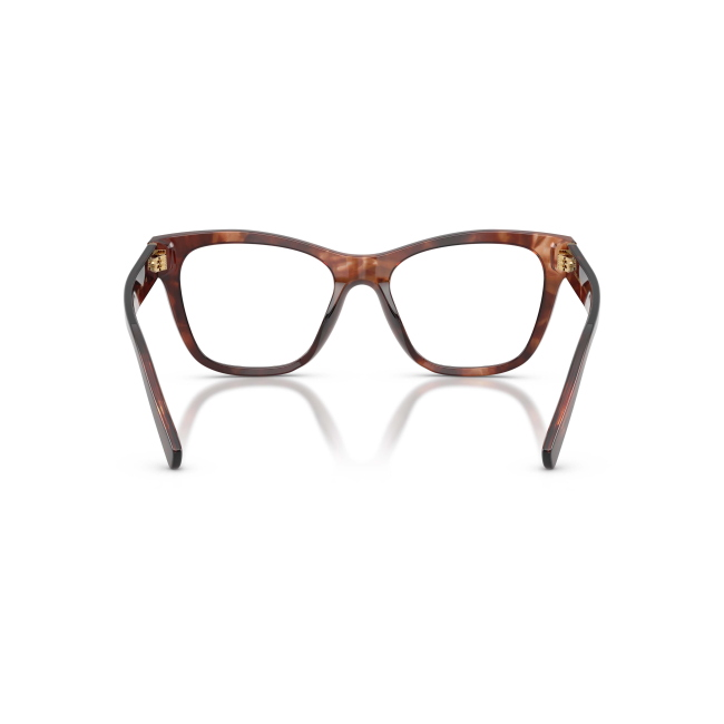 Dolce & Gabbana DG 3430 col. 3222 è una montatura da vista da donna in acetato tartarugato rosso, dalla forma squadrata e calibro 55.