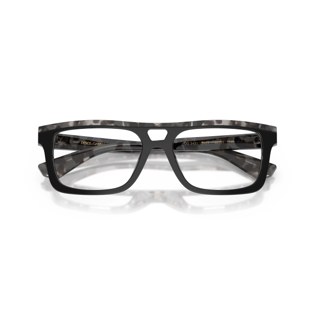 Dolce & Gabbana DG 3431 Col.3403 Cal.56: occhiale da vista, calibro 56, colore 3403. Materiale/finitura celluloide nero su havana grigio, colore principale nero.