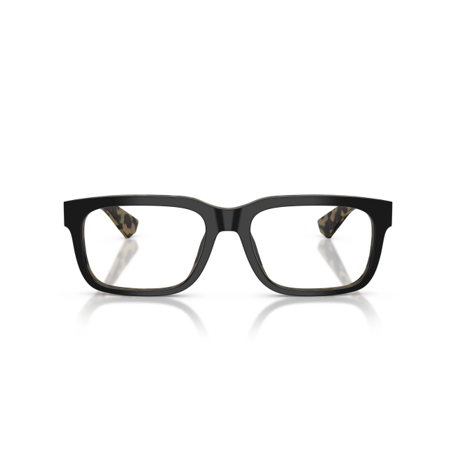 Dolce & Gabbana DG 3432 col. 3404 è una montatura da vista da uomo in acetato nero su havana giallo, dalla forma rettangolare e calibro 56.