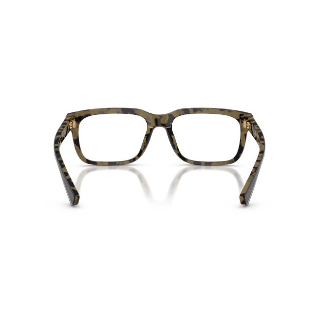 Dolce & Gabbana DG 3432 col. 3404 è una montatura da vista da uomo in acetato nero su havana giallo, dalla forma rettangolare e calibro 56.