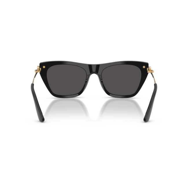 Dolce & Gabbana DG 4511 Col.501/87 Cal.55: occhiale da sole, calibro 55, colore 501/87. Materiale/finitura celluloide nero lucido, colore principale nero, lenti grigio scuro.