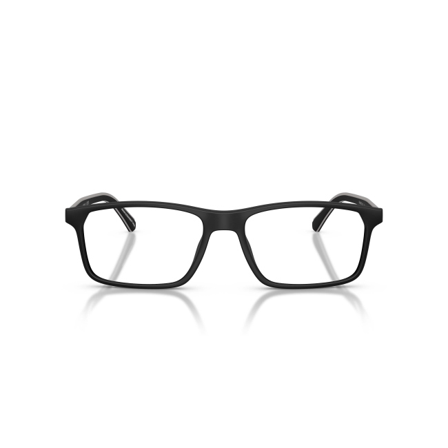 Emporio Armani EA 3266U col. 5001 è una montatura da vista da uomo in acetato nero satinato, dalla forma pillow e calibro 56.