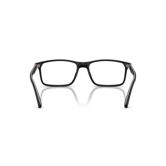 Emporio Armani EA 3266U col. 5001 è una montatura da vista da uomo in acetato nero satinato, dalla forma pillow e calibro 56.