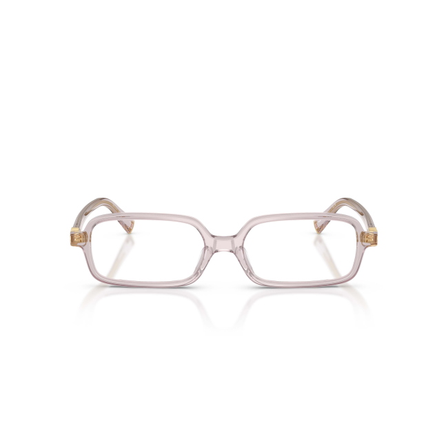 Miu Miu VMU 01Y Col.12W-1O1 Cal.53: occhiale da vista, calibro 53, colore 12W-1O1. Materiale/finitura celluloide malva trasparente, colore principale viola.