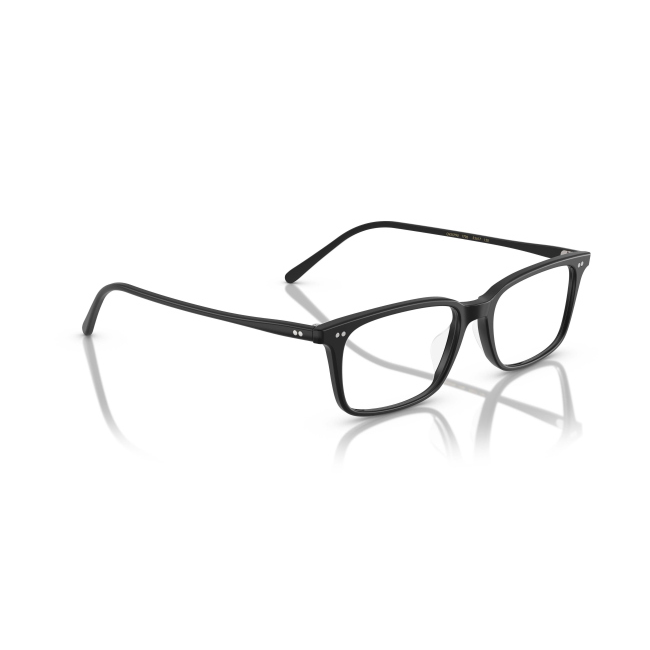 Oliver Peoples OV 5579U NEYLAN col. 1796 è una montatura da vista da uomo in acetato nero semiopaco, dalla forma rettangolare e calibro 53.