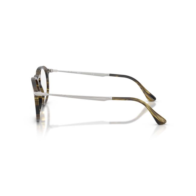 Persol PO 3387V Col.1237 Cal.51: occhiale da vista, calibro 51, colore 1237. Materiale/finitura celluloide striato nero e verde oliva, colore principale verde.
