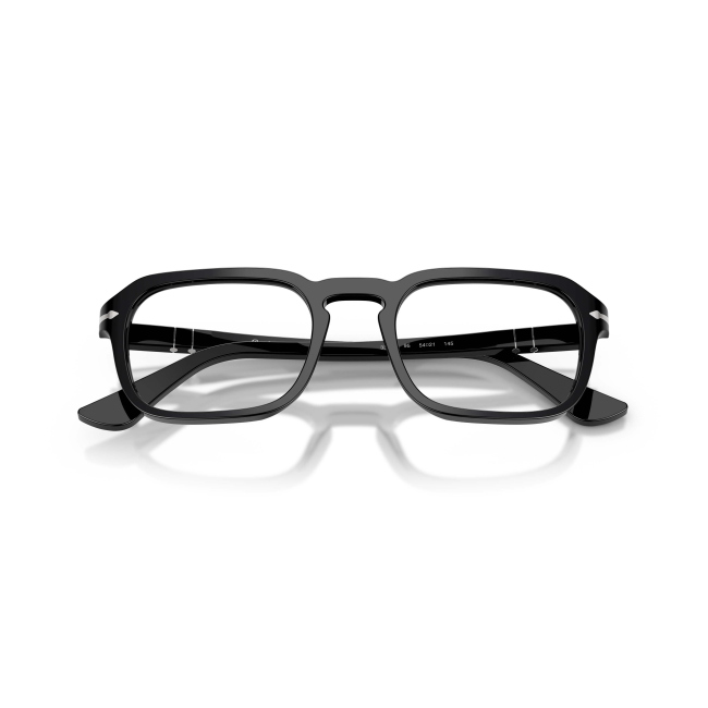 Persol PO 3390V Col.95 Cal.54: occhiale da vista, calibro 54, colore 95. Materiale/finitura celluloide nero lucido, colore principale nero.