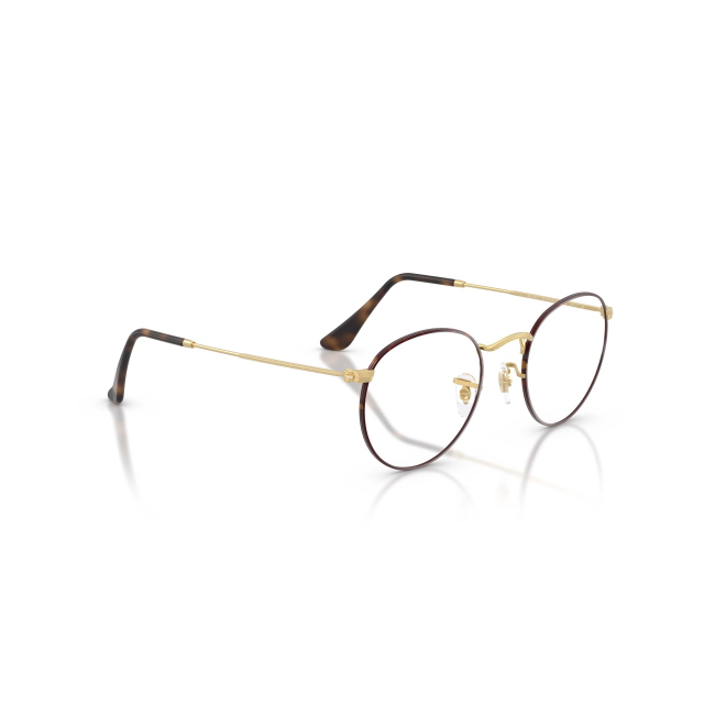 Ray-Ban RB 3447V Col.3188 Cal.50: occhiale da vista, calibro 50, colore 3188. Materiale/finitura metallo opaco oro con oculari tartarugati, colore principale oro.