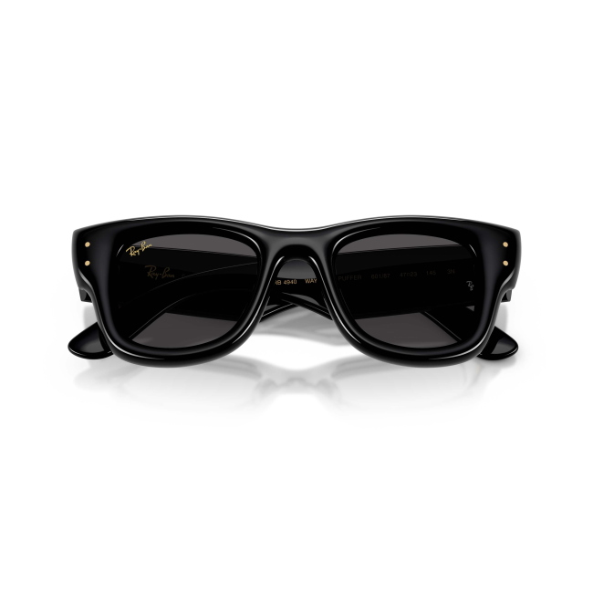 Ray-Ban RB 4940 WAYFARER PUFFER X A$AP ROCKY col. 601/87 è un occhiale da sole in acetato nero lucido e calibro 47.