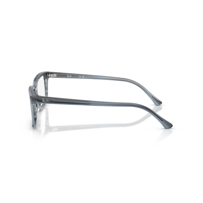 Ray-Ban RB 5445 Col.8456 Cal.54: occhiale da vista, calibro 54, colore 8456. Materiale/finitura celluloide blu striato, colore principale blu.