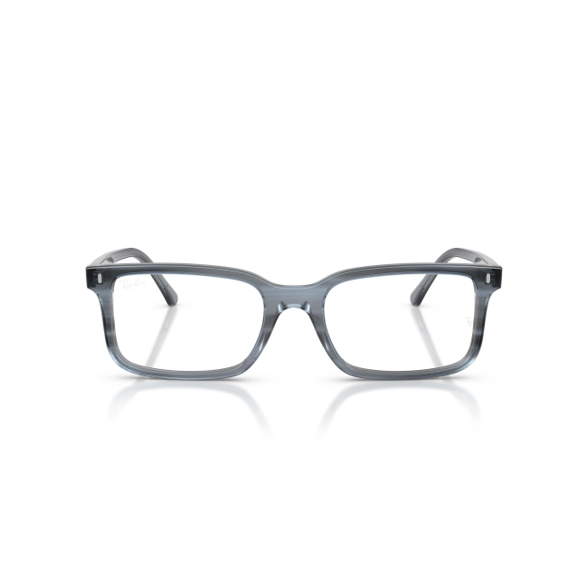 Ray-Ban RB 5445 Col.8456 Cal.54: occhiale da vista, calibro 54, colore 8456. Materiale/finitura celluloide blu striato, colore principale blu.