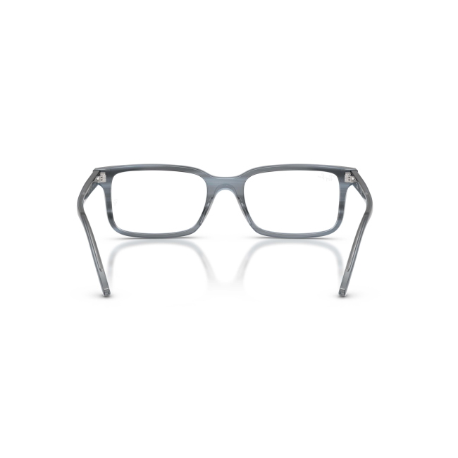 Ray-Ban RB 5445 Col.8456 Cal.54: occhiale da vista, calibro 54, colore 8456. Materiale/finitura celluloide blu striato, colore principale blu.