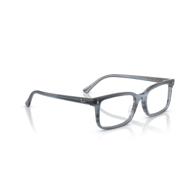 Ray-Ban RB 5445 Col.8456 Cal.54: occhiale da vista, calibro 54, colore 8456. Materiale/finitura celluloide blu striato, colore principale blu.