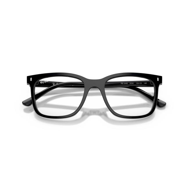 Ray-Ban RB 5446 Col.2000 Cal.51: occhiale da vista, calibro 51, colore 2000. Materiale/finitura celluloide nero lucido, colore principale nero.