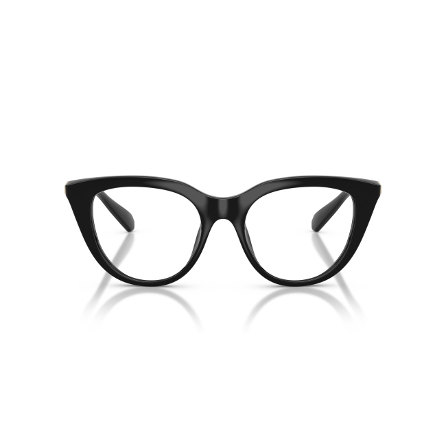 Swarovski SK 2052 col. 1001 è una montatura da vista da donna in acetato nero lucido, dalla forma cat eye e calibro 51.
