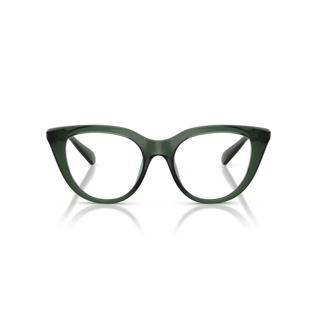 Swarovski SK 2052 col. 1043 è una montatura da vista da donna in acetato verde trasparente, dalla forma cat eye e calibro 51.