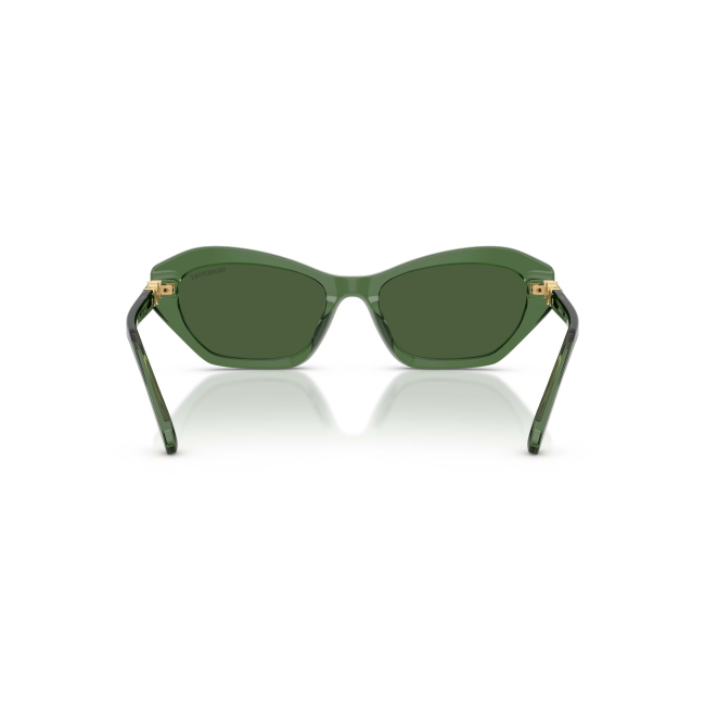 Swarovski SK 6048 col. 108571 è un occhiale da sole da donna in acetato verde trasparente, dalla forma cat eye e calibro 54.
