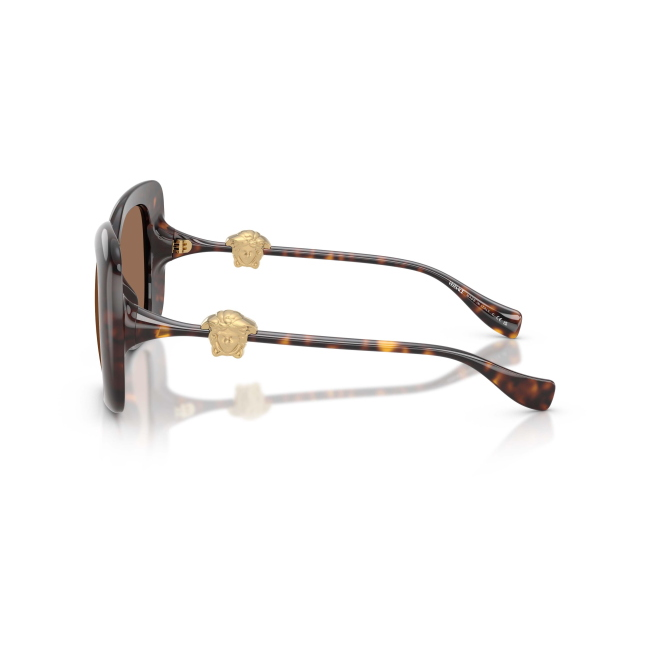 Versace VE 4499U Col.108/73 Cal.57: occhiale da sole, calibro 57, colore 108/73. Materiale/finitura celluloide marrone tartarugato, colore principale marroni, lenti marrone scuro.