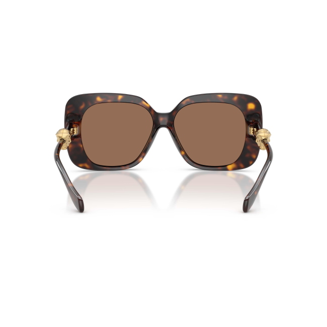 Versace VE 4499U Col.108/73 Cal.57: occhiale da sole, calibro 57, colore 108/73. Materiale/finitura celluloide marrone tartarugato, colore principale marroni, lenti marrone scuro.