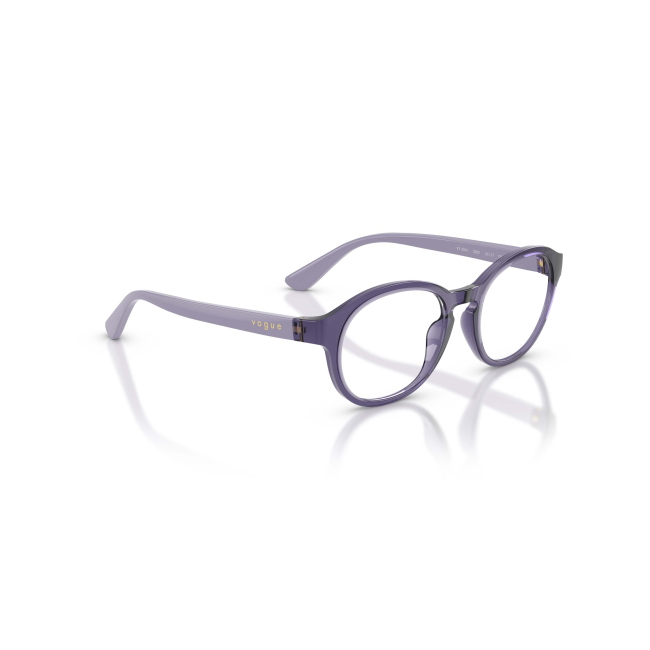 Vogue Kids VY 2041 col. 3267 è una montatura da vista in acetato viola trasparente e calibro 45.