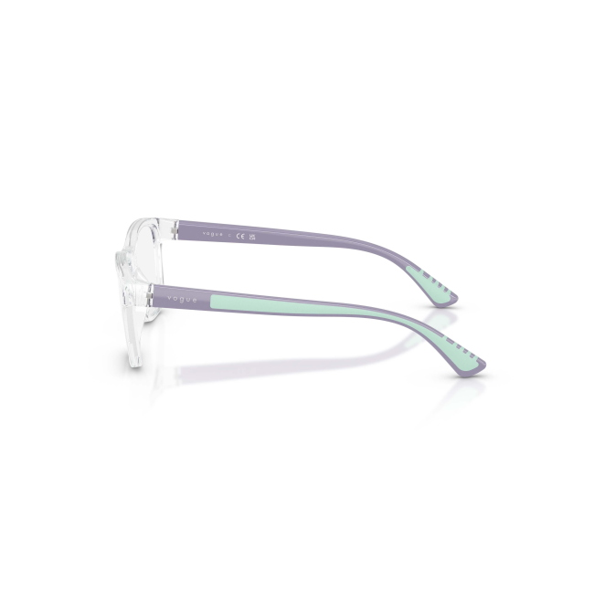 Vogue Kids VY 2042 col. W745 è una montatura da vista in acetato trasparente e lilla/salvia e calibro 46.