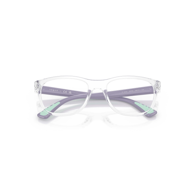 Vogue Kids VY 2042 col. W745 è una montatura da vista in acetato trasparente e lilla/salvia e calibro 46.