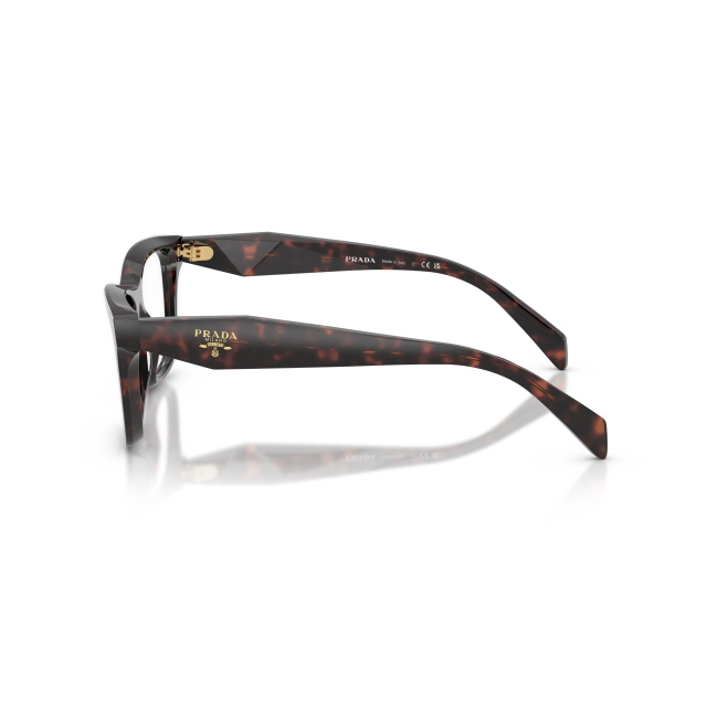 Prada VPR C10 Col.17N-1O1 Cal.54: occhiale da vista, calibro 54, colore 17N-1O1. Materiale/finitura celluloide marrone tartarugato, colore principale marroni.