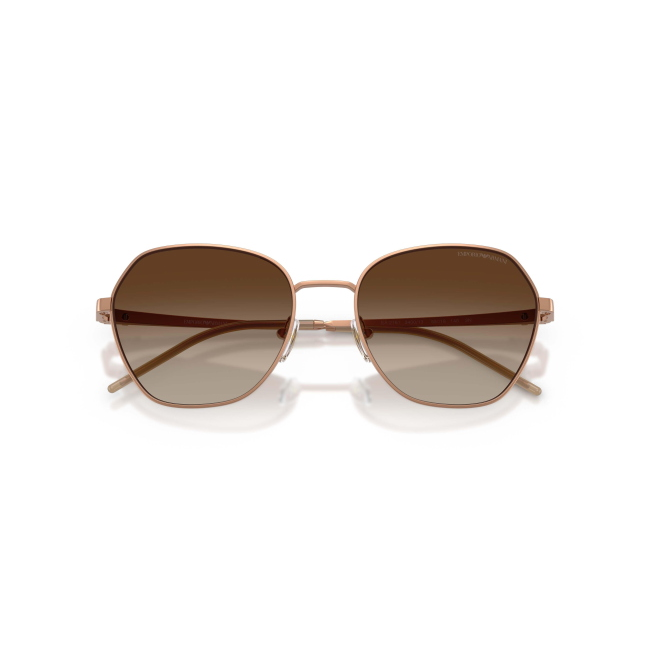 Emporio Armani EA 2161 Col.3400/13 Cal.55: occhiale da sole, calibro 55, colore 3400/13. Materiale/finitura metallo bordeaux opaco, colore principale bordeaux, lenti rosa sfumato viola.