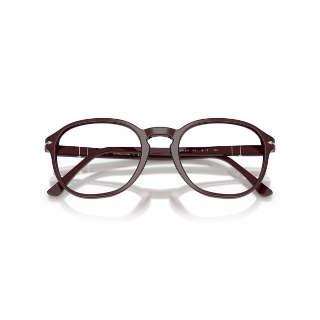 Persol PO 3343-V Col.1241 Cal.51: occhiale da vista, calibro 51, colore 1241. Materiale/finitura celluloide bordeaux, colore principale bordeaux.