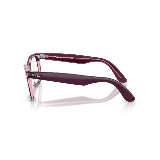 Ray-Ban RB 4340V Col.8364 Cal.50: occhiale da vista, calibro 50, colore 8364. Materiale/finitura celluloide violetto su rosa trasparente, colore principale viola.