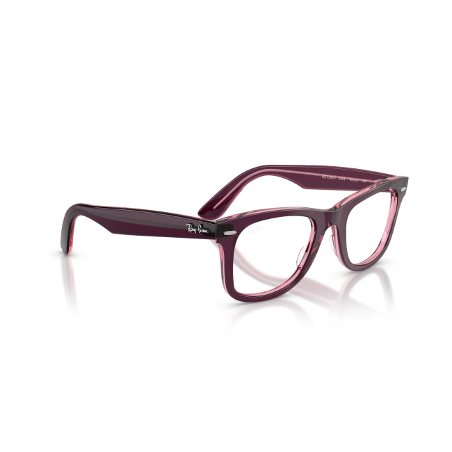 Ray-Ban RB 4340V Col.8364 Cal.50: occhiale da vista, calibro 50, colore 8364. Materiale/finitura celluloide violetto su rosa trasparente, colore principale viola.