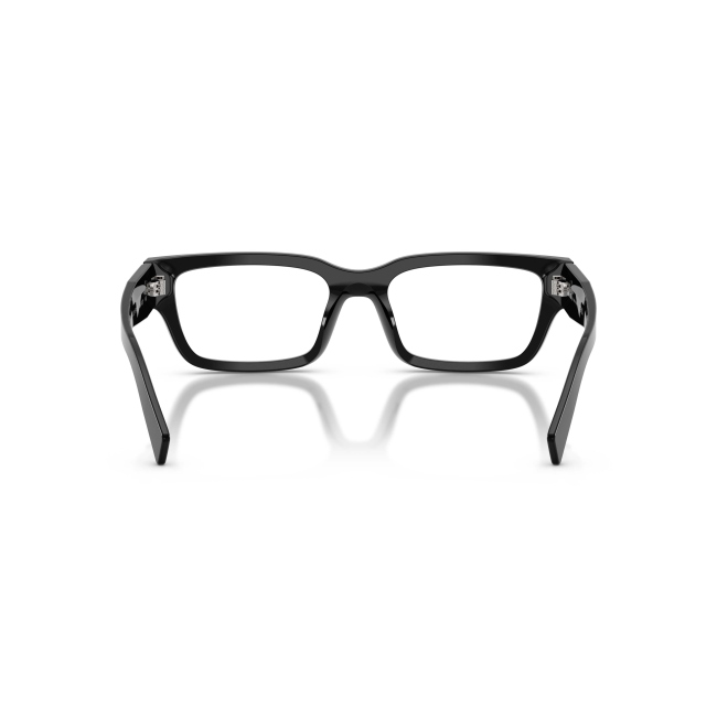 Prada VPR C02 Col.16K-1O1 Cal.56: occhiale da vista, calibro 56, colore 16K-1O1. Materiale/finitura celluloide nero lucido, colore principale nero.