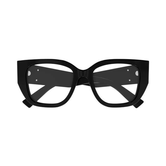 Gucci GG 1952 O col. 001 è una montatura da vista da donna in acetato nero lucido e calibro 51.