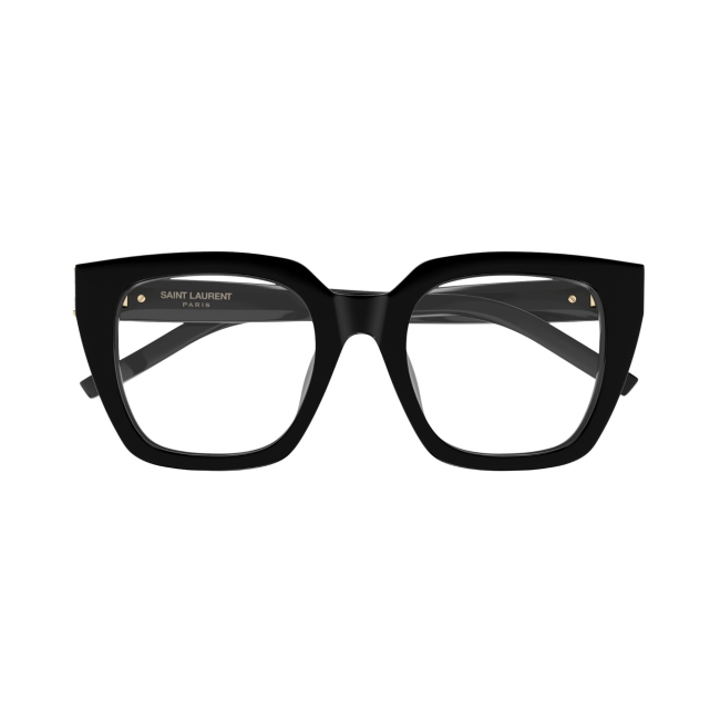 Saint Laurent SL M143 OPT col. 001 è una montatura da vista in acetato nero lucido e calibro 51.