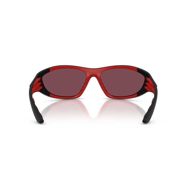 SCUDERIA FERRARI FZ 6029U Col.504/1E Cal.73: occhiale da sole, calibro 73, colore 504/1E. Materiale/finitura celluloide nero e rosso satinato, colore principale nero, lenti rosso.