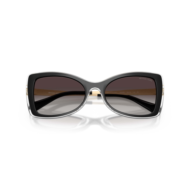 MICHAEL KORS MK 2272U MALAGA col. 30058G è un occhiale da sole in acetato nero lucido e calibro 53.