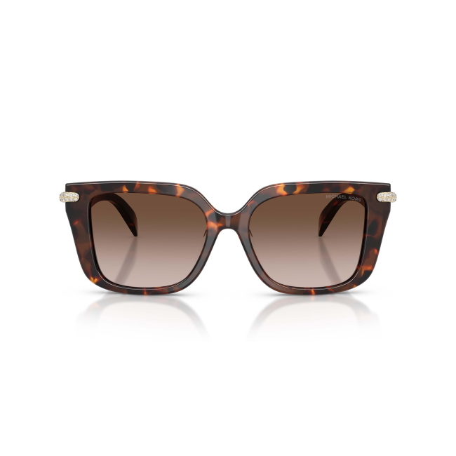 MICHAEL KORS MK 2275BU SANTO DOMINGO col. 403113 è un occhiale da sole da donna in acetato marrone tartarugato, dalla forma squadrata e calibro 54.