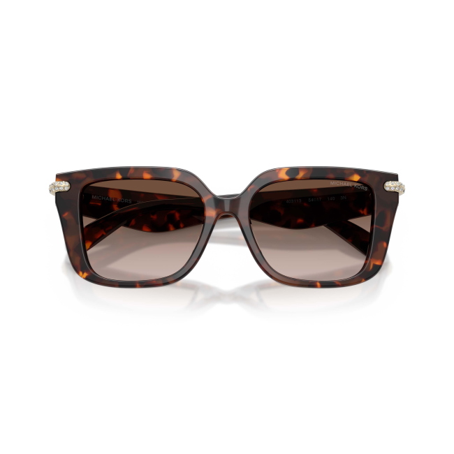 MICHAEL KORS MK 2275BU SANTO DOMINGO col. 403113 è un occhiale da sole da donna in acetato marrone tartarugato, dalla forma squadrata e calibro 54.