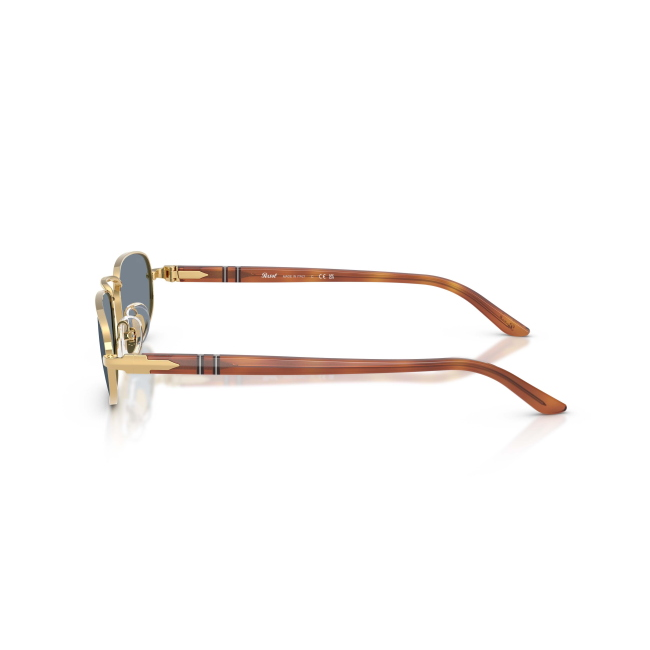 Persol PO 1028S Col.1132/56 Cal.56: occhiale da sole, calibro 56, colore 1132/56. Materiale/finitura metallo oro e celluloide marrone tartarugato, colore principale oro, lenti azzurro.