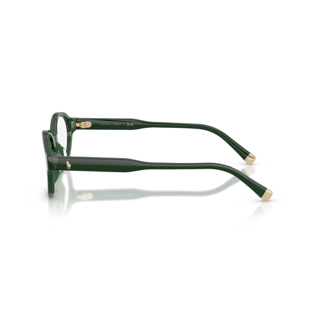 Polo Ralph Lauren PH 2305U col. 6361 è una montatura da vista in acetato trasparente verde scuro e calibro 50.