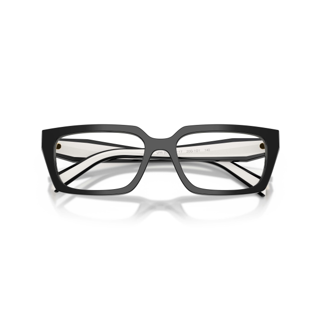 Prada VPR D05 Col.20G-1O1 Cal.55: occhiale da vista, calibro 55, colore 20G-1O1. Materiale/finitura celluloide nero e bianco, colore principale nero.