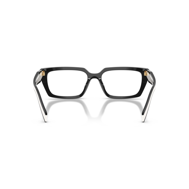 Prada VPR D05 Col.20G-1O1 Cal.55: occhiale da vista, calibro 55, colore 20G-1O1. Materiale/finitura celluloide nero e bianco, colore principale nero.