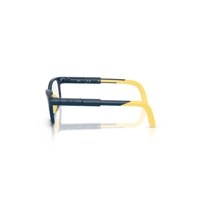 Ray-Ban Junior RY A1980 Col.7530 Cal.45: occhiale da vista, calibro 45, colore 7530. Materiale/finitura celluloide blu e giallo, colore principale blu.