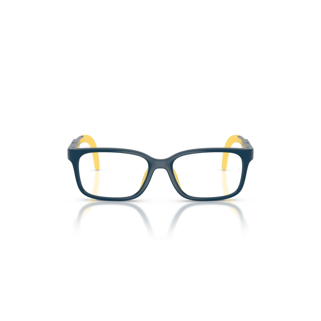 Ray-Ban Junior RY A1980 Col.7530 Cal.45: occhiale da vista, calibro 45, colore 7530. Materiale/finitura celluloide blu e giallo, colore principale blu.
