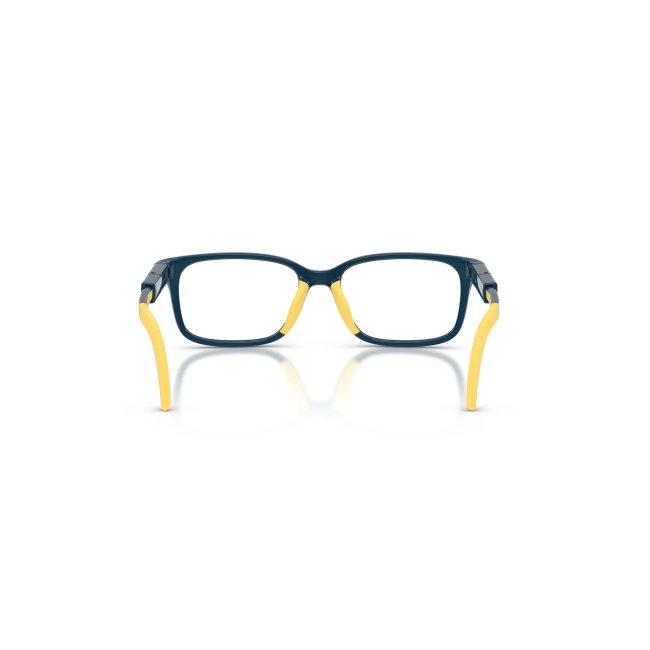 Ray-Ban Junior RY A1980 Col.7530 Cal.45: occhiale da vista, calibro 45, colore 7530. Materiale/finitura celluloide blu e giallo, colore principale blu.