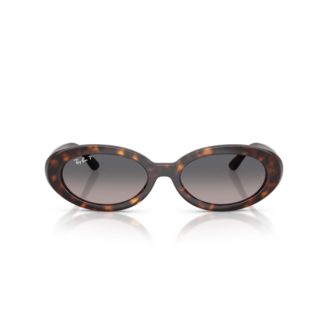 Ray-Ban RB 2223 Col.902/M3 Cal.54: occhiale da sole, calibro 54, colore 902/M3. Materiale/finitura celluloide marrone tartarugato, colore principale marroni, lenti grigia sfumata polarizzata.
