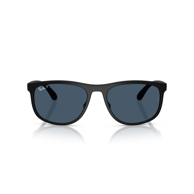 Ray-Ban RB 4468 Col.601-S/1C Cal.59: occhiale da sole, calibro 59, colore 601-S/1C. Materiale/finitura celluloide nero satinato, colore principale nero, lenti blu polarizzata.