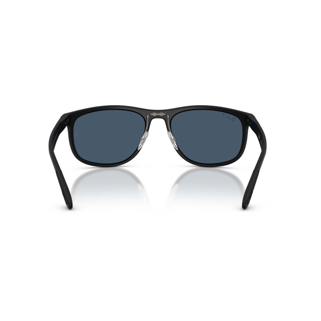 Ray-Ban RB 4468 Col.601-S/1C Cal.59: occhiale da sole, calibro 59, colore 601-S/1C. Materiale/finitura celluloide nero satinato, colore principale nero, lenti blu polarizzata.